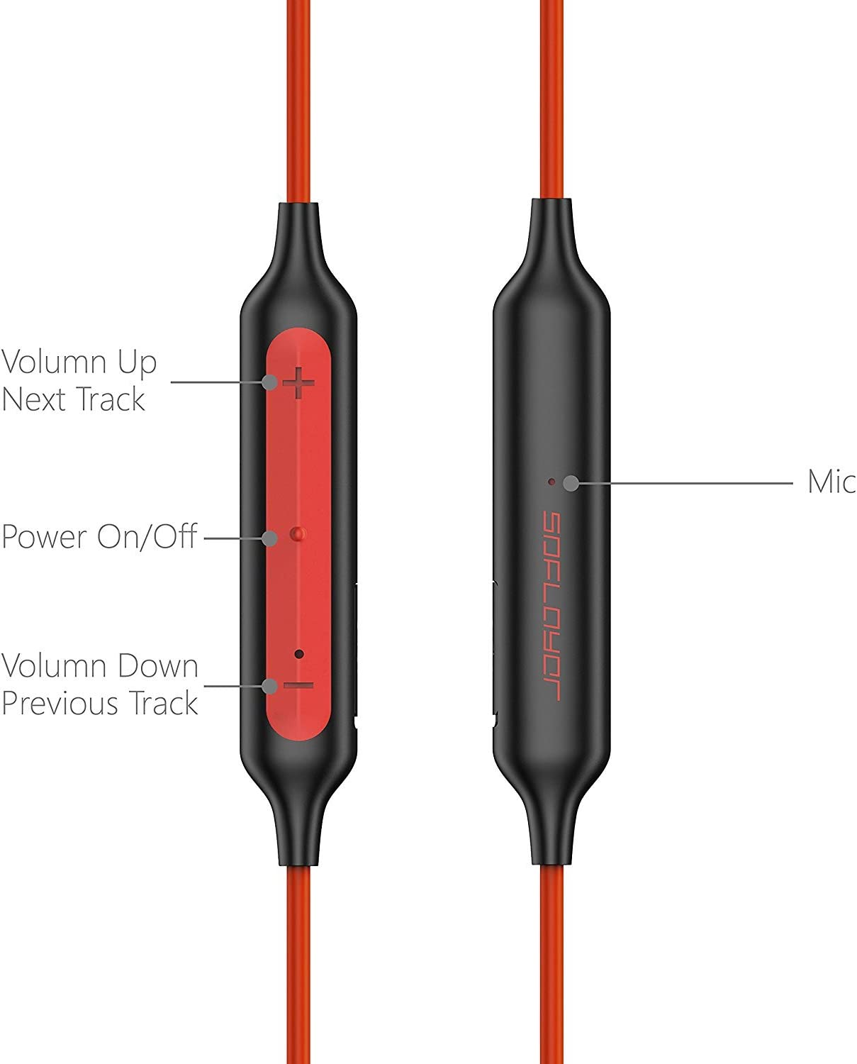 Wireless Sports Earphones red